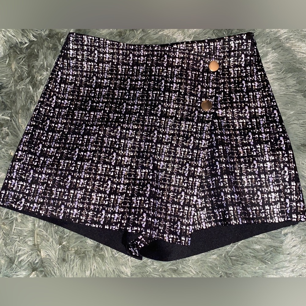 Zara Gold, Silver and Black Skort